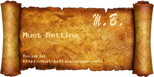 Must Bettina névjegykártya